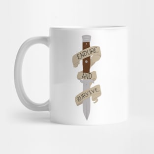 Endure & Survive - Scroll with Knife Mug